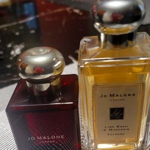 Jo Malone perfume bundle- Lime Basil & Mandarin 3.4floz & Scarlett Poppy 1.7floz